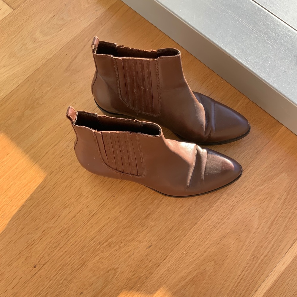 Jcrew brown leather Chelsea boot